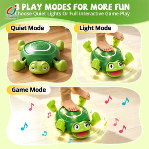 Jouets d'intégration sensorielle Chengji, en plastique, colorés, éducatifs, avec lumière et musique, <span class=keywords><strong>tortue</strong></span> de dessin animé, pierres d'équilibre pour enfants, ensemble de pierres d'équilibre - Product Image 2