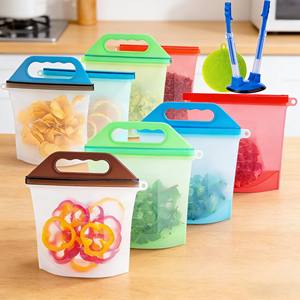 Bolsa de Silicona para Almacenamiento de Alimentos, Bolsa Contenedora de Silicona Reutilizable para Congelador, <span class=keywords><strong>Bolsas</strong></span> de Silicona para Empacar Alimentos - Product Image 1