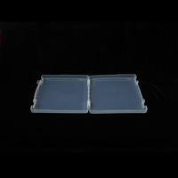 Fournitures de bureau à bas prix, boîte de dossier A4 PP boîte de dossier en plastique transparent avec poignée papeterie