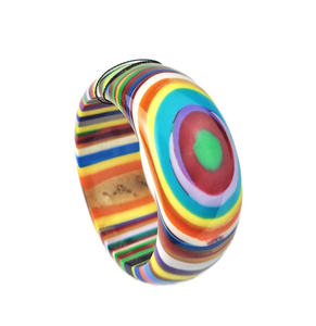 Brazalete Irregular de Moda, de Buena Calidad, Grueso, de Resina Transparente, Modelo Pintado a Mano con Tema de Ángel, Joyería para Mujer - Product Image 1