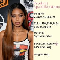 Perruques Lace Front 13x4, Densité 180%, Pré-épilées, Sans Colle, Brun Clair, Lisses et Ondulées, Soie Noire Haute Température, Réglables
