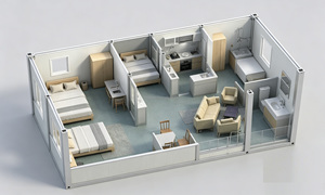 Casa Contenedor Expandible Impermeable y Transpirable con Certificación CE de 20 pies, Moderna, Prefabricada, Removible, para <span class=keywords><strong>Hotel</strong></span>, Dormitorio, Cocina, Villa Familiar - Product Image 5