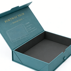 Caja Rígida Magnética Plegable de Alta Calidad con Laminado Brillante/Mate y Grabado en Relieve para Empaque de Auriculares y Accesorios Electrónicos - Product Image 4