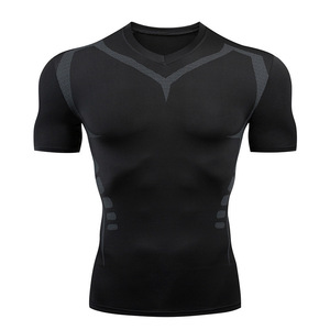 2023 hommes séchage rapide Fitness Gym Sportswear à manches courtes VOLLEYBALL T-Shirt XL survêtement léger été Sport entraînement - Product Image 1