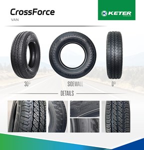 Neumático Comercial para Camioneta Ligera CrossForce 185R14C 195/75R16C, Neumático de Pasajeros de Alta Carga, Venta al Por Mayor - Product Image 1