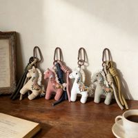 Porte-clés Poupée Fleur en Tissu Style Forêt Vintage, Mignon Pendentif 3D en Peluche pour Sac, Breloque de Sac à Dos Étudiant