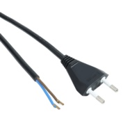 Cable con Enchufe Brasileño al por Mayor H03VV-F 0.5sqmm 1.5m, 2 Hilos, Aprobado por INMETRO, Preterminado de Fábrica para una Fácil Instalación