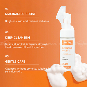 <span class=keywords><strong>Mousse</strong></span> <span class=keywords><strong>Nettoyante</strong></span> <span class=keywords><strong>Visage</strong></span> Douce Éclaircissante à la Vitamine C avec Glycérine et Acides Aminés pour Peaux Sensibles Nettoyage en Profondeur 140ml - Product Image 5