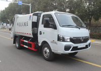 Nouveau camion compacteur à chargement arrière Dongfeng 4x2 5CBM Euro VI, véhicule de collecte des déchets à chargement hydraulique automatique