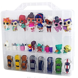 Đồ chơi di động tổ chức hộp lưu trữ Trường hợp với hai mặt 48 ngăn tương thích với bất ngờ Búp bê đồ chơi xe hơi hiển thị trường hợp - Product Image 3