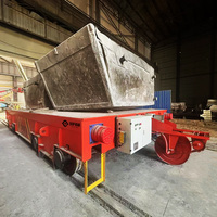 Chariot de transfert de cuves en acier résistant aux hautes températures 100T pour le transport en fonderie et en atelier de moulage sous pression