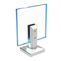 Spigot en acier inoxydable pour balustrades en verre sans cadre avec éclairage LED moderne, idéal pour terrasses, balcons et clôtures de piscine