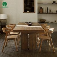 Moontree Table de meubles de salle à manger de style de luxe Table de salle à manger de haute qualité 6 8 10 pour restaurant en bois
