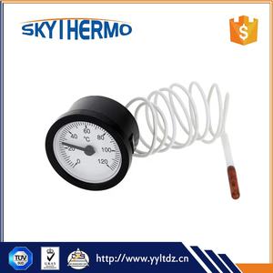 Su Sıcaklığı Testi Kılcal Termometre Plastik Yuvarlak Uzaktan Okuma Termometresi 0-120C Termometre - Product Image 2