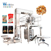 Machine d'emballage verticale automatique Weeshine WPV200 pour cacahuètes, noisettes, noix de cajou, amandes, noix, pecans, raisins secs