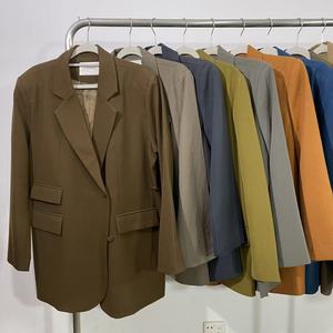 Blazer da Donna in Poliestere Grigio con Bottone Singolo, Tessuto a Maniche Lunghe per Ufficio e Uso Quotidiano - Product Image 6