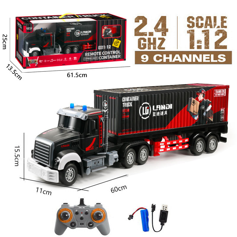 SINO RCトラックダイキャスト2.4GHz 1:12スケール9CH R/Cコンテナ