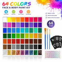 Kit de peinture pour le visage en palette, professionnel, en gros |   Teintes dégradées à base d'eau |   Non toxique |   Brille dans le noir |   Corps des enfants
