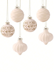 Adornos Navideños de Cristal con Patrón Dorado y Plateado de Alta Calidad, Adornos de Cebolla de Doble Punta Hechos a Mano, Decoración Ecológica para Fiestas - Product Image 1