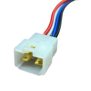 Arnés de cableado para coche, de 4 pines conector blanco, serie 6,3, automotriz