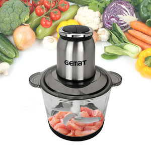 Picadora de carne eléctrica de 1 litro de acero inoxidable, procesador de alimentos multifuncional para carne picada y comida para bebés - Product Image 2