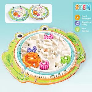 Drôle casse-tête logique jouet engrenage labyrinthe <span class=keywords><strong>jeu</strong></span> perles roulés équilibrage labyrinthe boule engrenage machine conseil 3D puzzle labyrinthe jouet pour les enfants - Product Image 2