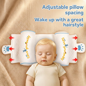 Almohada con Forma de Cabeza Personalizada para Bebés de 0 a 12 Meses, Ancho Ajustable, Algodón Transpirable con Relleno de Mijo Natural - Product Image 4