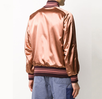 Blouson universitaire personnalisé de haute qualité avec logo brodé Jaket Blouson de baseball en satin Ployster pour hommes