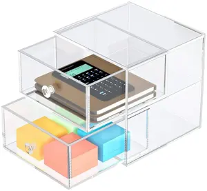 아크릴 테이블 홈 스토리지 서랍 큐브 펜/크레용 화장품 메이크업 브러쉬