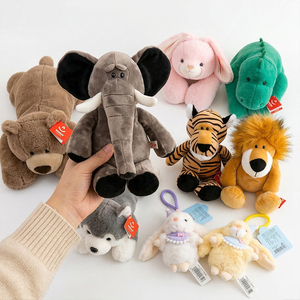 Custom Logo Bunny Plush Pendant Brown Bear Plush Toys Forest Animal Stuffed Dolls Claw Machine Promotional Toys Kids <strong>Gift</strong> - Product Image 1