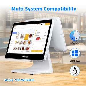 Registratore di Cassa POS con Doppio Monitor, Schermo Touch da 15,6 Pollici Antigraffio per Negozi al Dettaglio, Ristoranti, Supermercati - Product Image 4