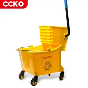 Ristorante Hotel plastica singolo doppio secchio pulizia Mop secchio strizzatore carrello con ruote carrello per la pulizia carrello per pulizie