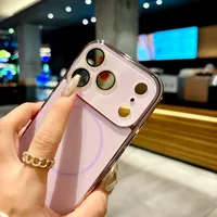 Coque de téléphone magnétique en verre trempé AG Nano compatible avec le chargement sans fil pour iPhone 17 Air 16 15 14 13 12 11 Pro Max Plus