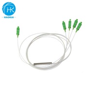 1X2 1X4 1X8 1X16 1X32 1X64 Serat Optik dengan SC/APC Konektor Tabung Baja Tipe PLC Splitter