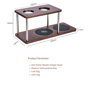 Multifunctional Coffee Bar <b>Tools</b> <b>Station</b> Decor Wooden Shelf Storage Pour Over Coffee Maker Worktop Dripper Stand - Product Image 3