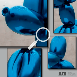 Sculpture de <span class=keywords><strong>chien</strong></span> en ballon artisanal peint en bleu en acier inoxydable à grande échelle personnalisée pour l'espace artistique - Product Image 2