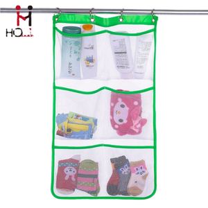 <b>Large</b> Bath Toy Storage Bag with Strong Suction Cups Baby Toy Organizer Foldable Hanging Design Fabric Material-stock <b>Square</b> - Product Image 3