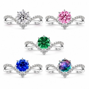 Elegante anello a V per coppia, accessori e regali per la cerimonia nuziale - Product Image 5