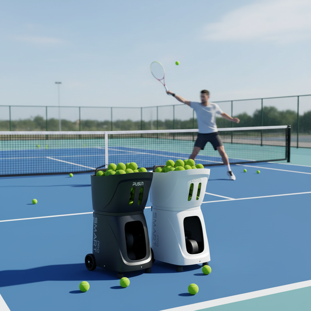 PUSUN PT SMART PRO Tennis Ball Machine APP Remote Control Adjustable Speed Portable Rechargeable For Indoor Outdoor Training