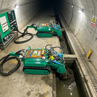 Robot de dragage à chenilles robuste avec profondeur de coupe réglable pour l'élimination des sédiments des canaux d'irrigation et la restauration du débit
