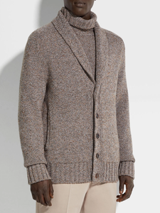 2025 maglione <span class=keywords><strong>Cardigan</strong></span> Casual da <span class=keywords><strong>uomo</strong></span> in lana lavorato a maglia manica lunga con collo a scialle e <span class=keywords><strong>bottoni</strong></span> in piumino traspirante per la stagione autunnale - Product Image 2