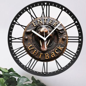 Gotischer Stil 25cm Runde Eisenuhr mit Verziertem Römischen Ziffern-Design - Product Image 5