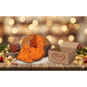 Set Regalo Natalizio Marvella Panettone Artigianale con Scatola in Carta Stampata Digitalmente Personalizzata - Product Image 1