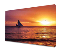 Tableau mural personnalisé sur toile – Coucher de soleil sur la plage, océan, nature – Impressions HD sur toile tendue – Décoration murale – Peinture