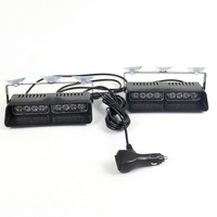 Nouvelle lampe de signalisation 8 LED 12V pour pare-soleil de voiture, double tête, clignotante stroboscopique, avec ventouses, pour pare-brise avant/arrière, modèle standard, ajustement OE