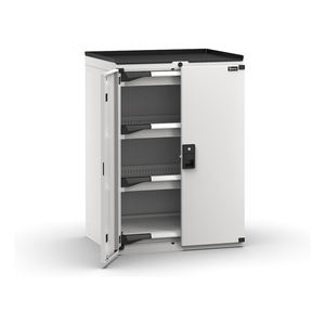 Fami Master armoire à portes battantes avec 3 tiroirs à extension réglable, gris, 714x573x1022mm - Product Image 1