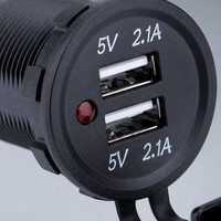 4.2A dudukan Panel USB ganda 12V 5V 1A 2.1A tahan cuaca power soket laut listrik ganda kembar USB pengisi daya mobil untuk ponsel