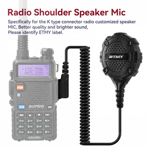 Micrófono Pequeño de 2 Pines para Baofeng UV-32 UV-5R TK2000 NX-3320, Micrófono de Hombro Resistente a la Lluvia para Walkie Talkie, Cable de Radio - Product Image 2