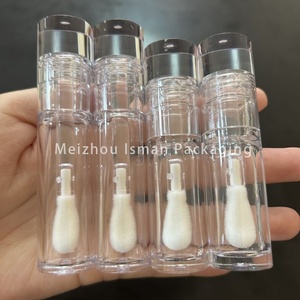 ISMAN Vente en gros de tubes à gloss à lèvres ronds transparents de 6 ml et 8 ml, grand applicateur, emballage vide pour gloss à lèvres, flacon personnalisé avec logo en cristal - Product Image 2