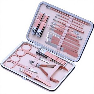 Professional Luxurious Stainless Steel Nail <b>Kit</b> with 5-in-1 Clippers File Scissors for <b>Manicure</b> Adult Use Portable Case Set - Product Image 5